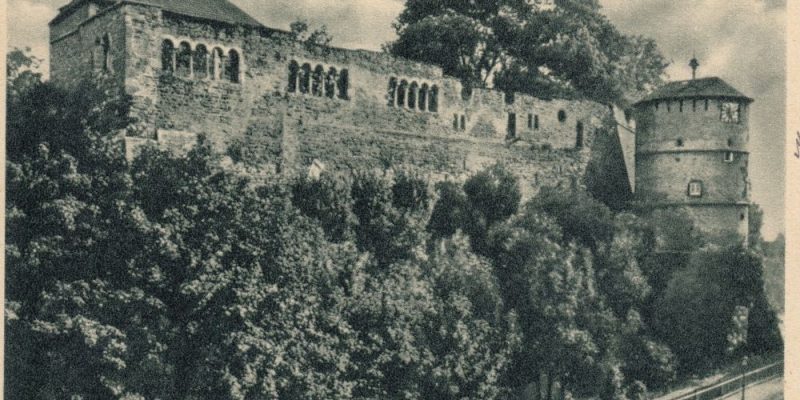 Ansichtskarte der Ruine der Egerer Burg